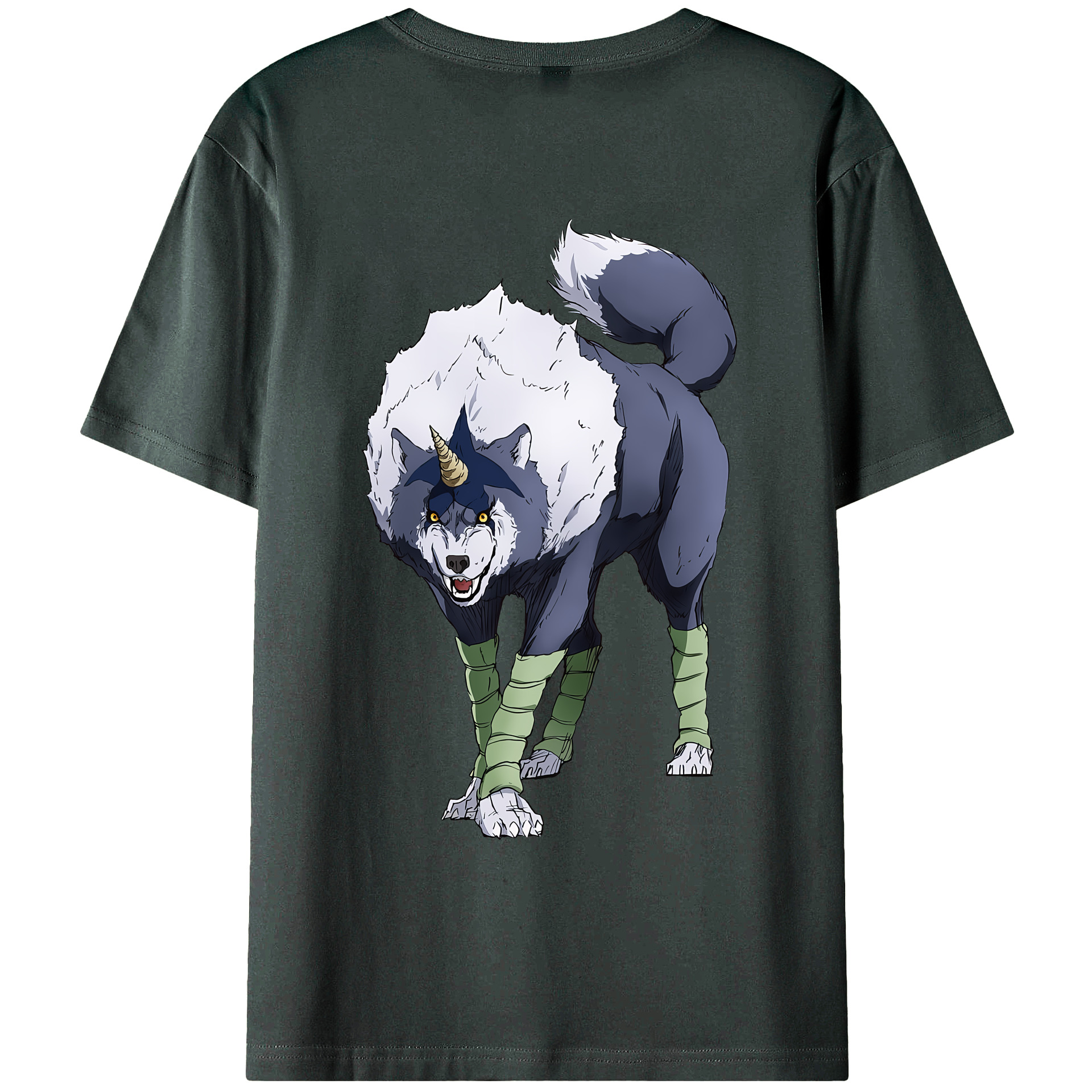 （画像用） 転スラ Regarding Reincarnated to Slime 綿100％ メンズ半袖Tシャツ（バックプリント） 通気性